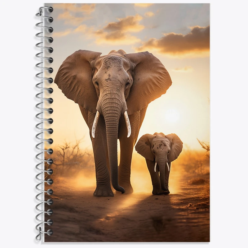 دفتر لغت 50 برگ خندالو طرح فیل کد F473