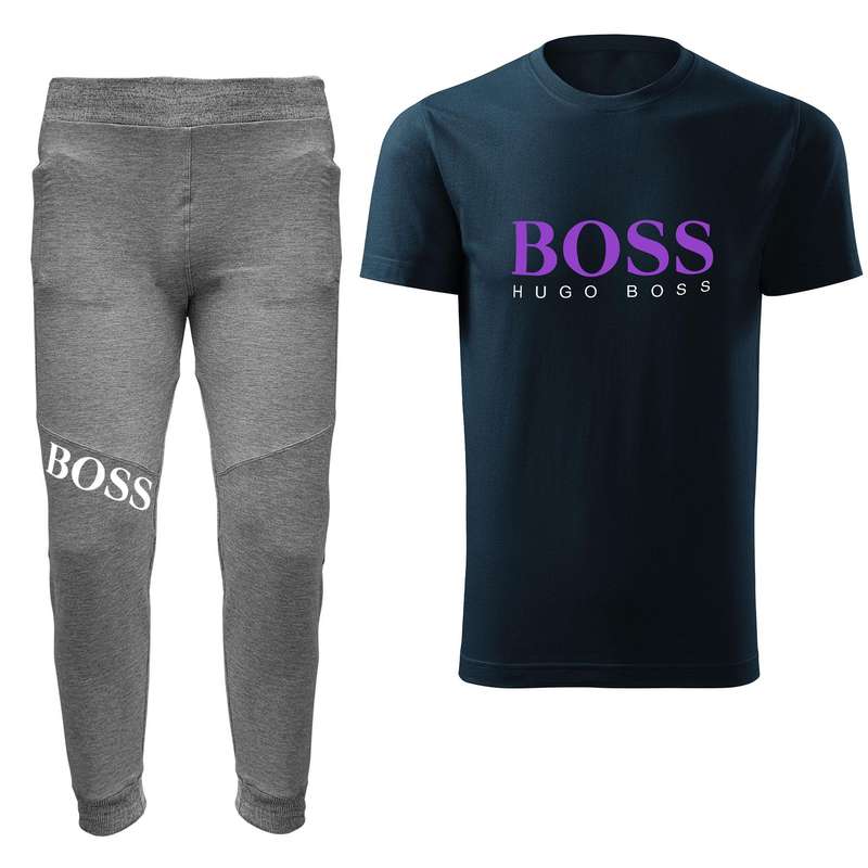 ست تی شرت و شلوار مردانه مدل 00518121 رنگ سرمه ای