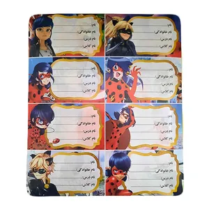 برچسب مدل اسم طرح دختر کفشدوزکی کد M01 بسته 10 عددی