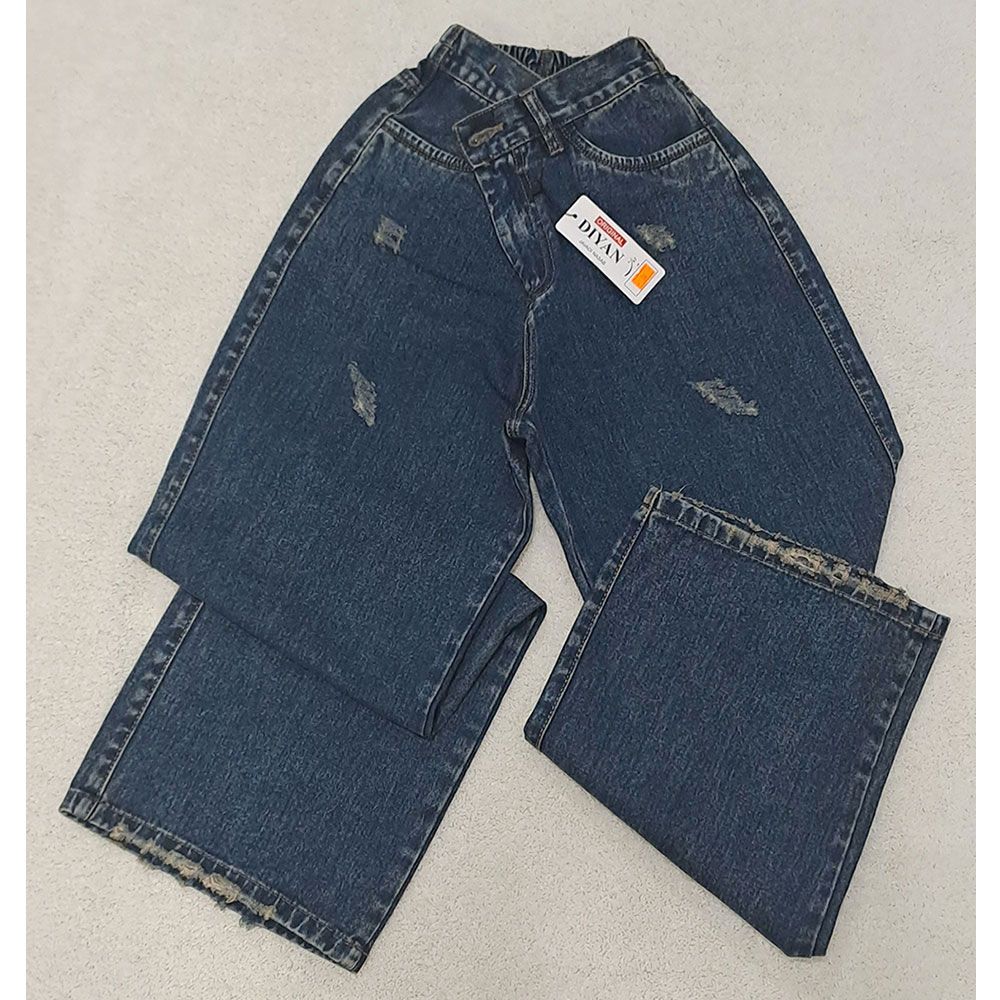 شلوار جین زاپ دار زنانه دیان مدل بگ -  - 4