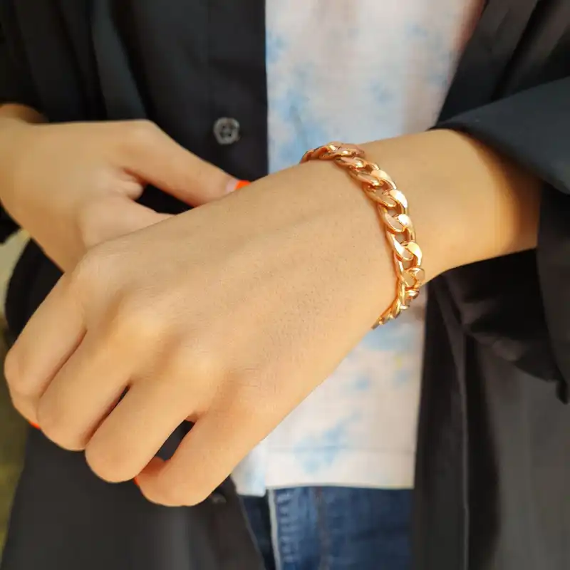 دستبند زنانه مدل زنجیری مسی