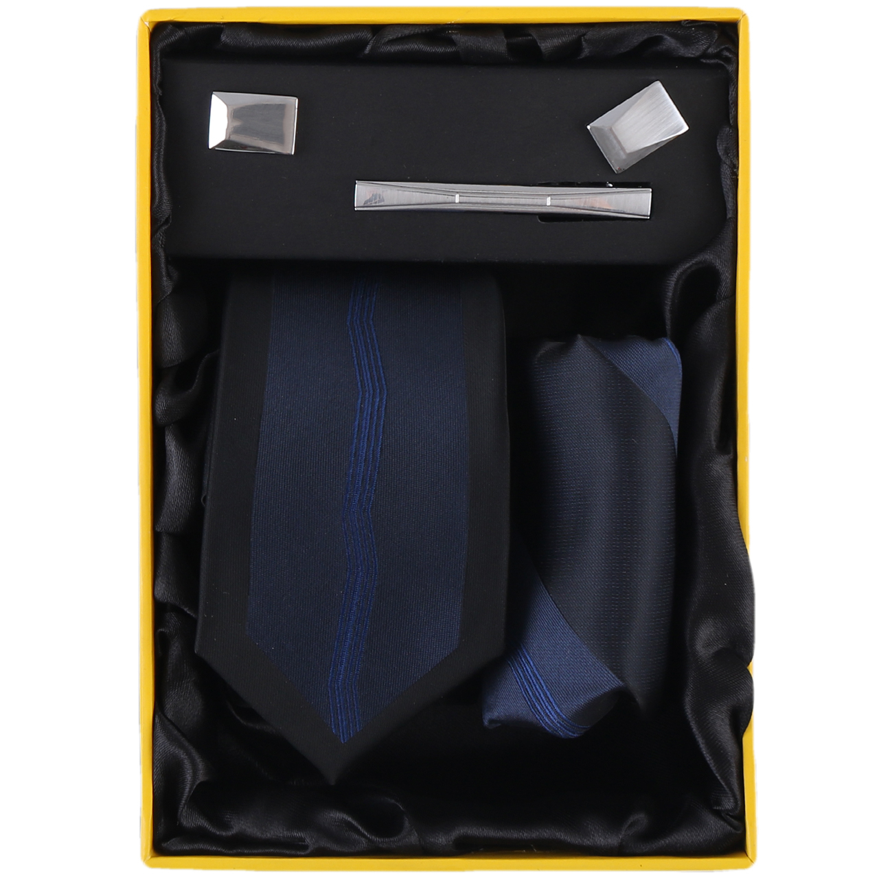 ست کراوات و دستمال جیب و دکمه سردست مردانه فرانکو فروزی مدل F-101811