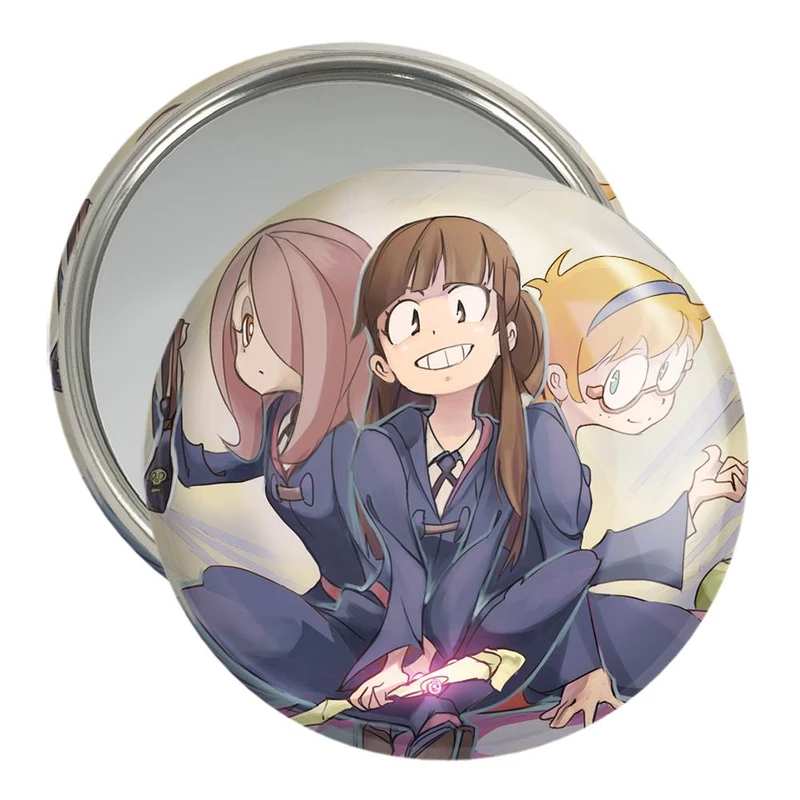 آینه جیبی خندالو مدل جانسون واکو و سوسی انیمه Little Witch Academia  کد 22832