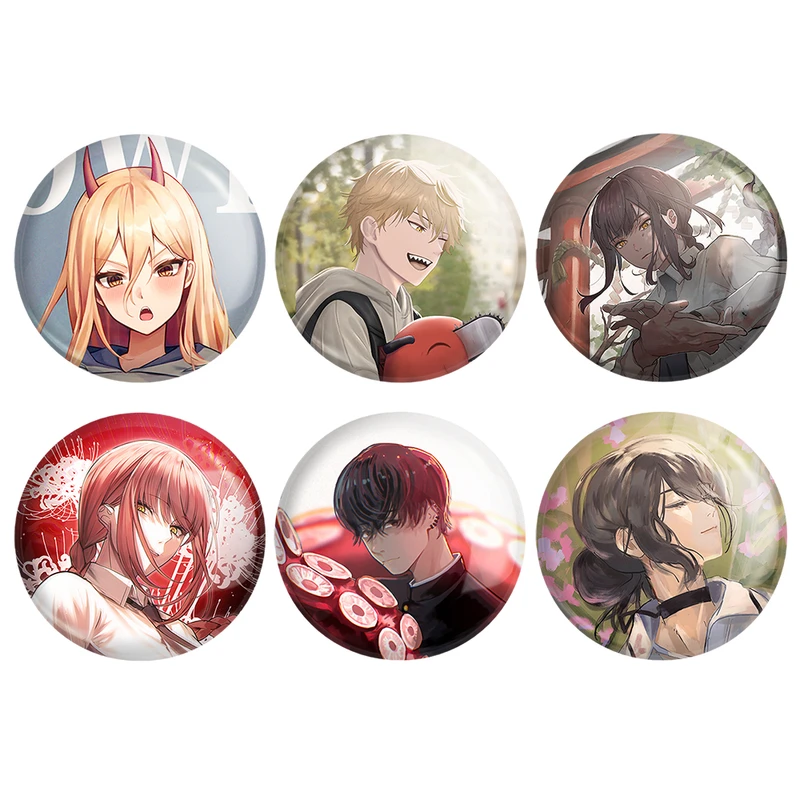 مگنت خندالو انیمه مرد اره ای Chainsaw Man کد 1360B مجموعه 6 عددی