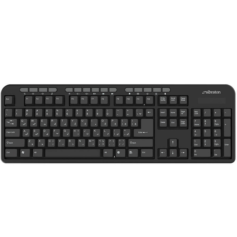 کیبورد بی سیم سیبراتون مدل SKB566W