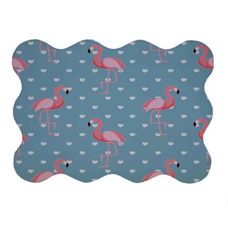 پادری مدل دالبر طرح فلامینگو کد 6184 سایز 80x110 سانتی متر