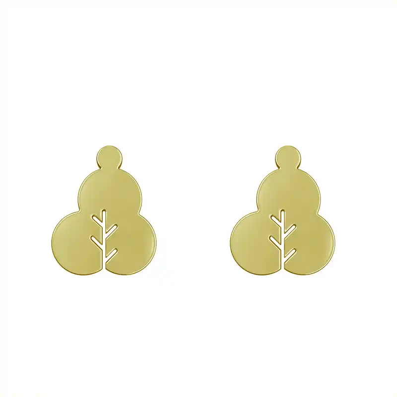 گوشواره طلا 18 عیار زنانه مدوپد مدل درخت کد GA1-15765