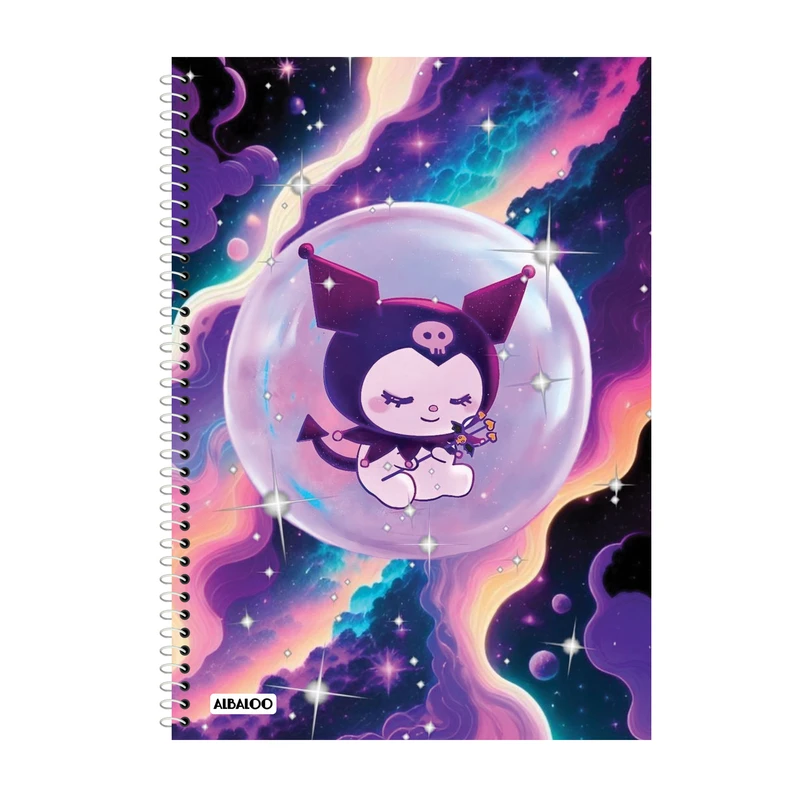 دفتر زبان 50 برگ آلبالو طرح کرومی کد 2001