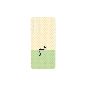 MAHOOT Minimal Internet Cat Icon Cover Sticker for Huawei Y7a