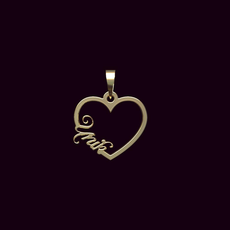 آویز گردنبند طلا 18 عیار زنانه مدوپد مدل اسم اونیک unik کد PB1-10071