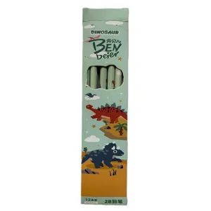 مداد مشکی با درجه سختی HB طرح دایناسور مجموعه 12 عددی