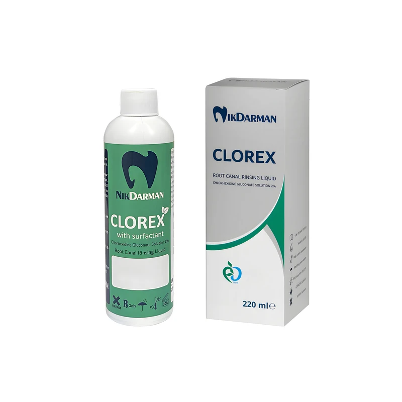 محلول کلرهگزیدین  2% نیک درمان مدل CLOREX حجم 220 میلی لیتر