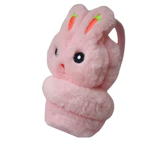 گوش گیر زمستانی بچگانه طرح خرگوش گوش هویجی