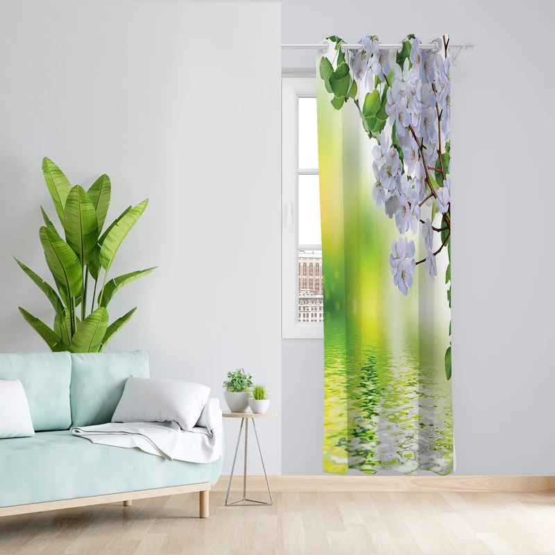 پرده طرح بهار مدل مخمل پانچی کد 2613 z سایز 140x200 سانتی متر