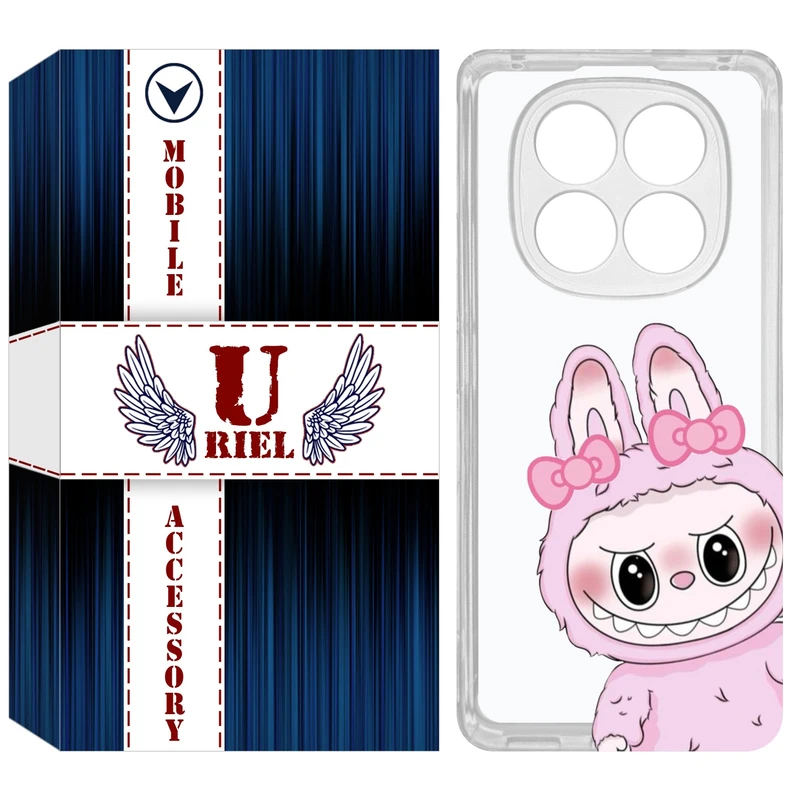 کاور یوریل مدل Clear کد 118 طرح لبوبو Labubu مناسب برای گوشی موبایل شیائومی Redmi Note 14 Pro 4G / Poco X7