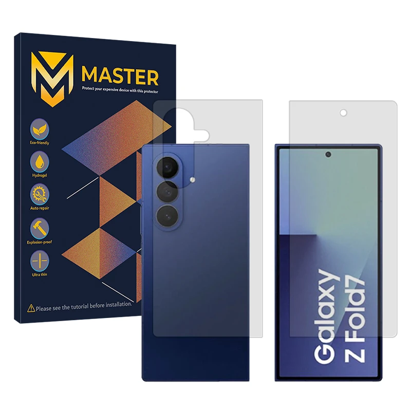 محافظ صفحه نمایش مات مستر مدل Resistant مناسب برای گوشی موبایل سامسونگ Galaxy Z Fold7 به همراه محافظ پشت گوشی