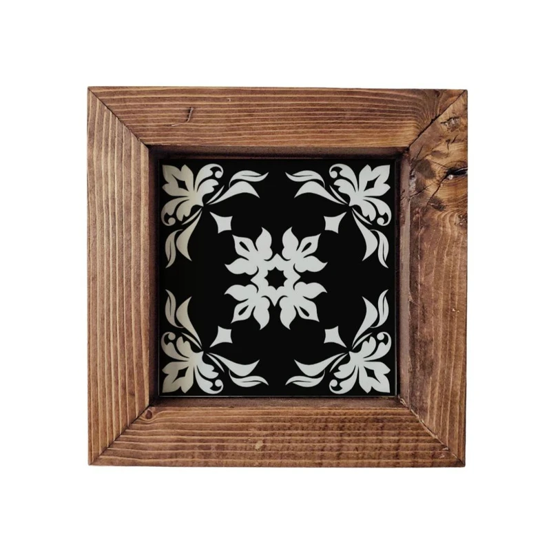 تابلو کاشی گلاک مدل اسلیمی طرح سنتی ایرانی کد FT42