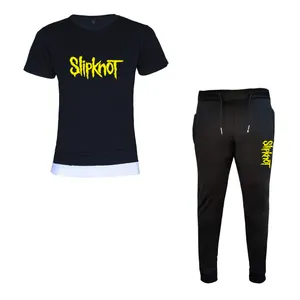 ست تی شرت و شلوار مردانه مدل طرح slipknot کد1121