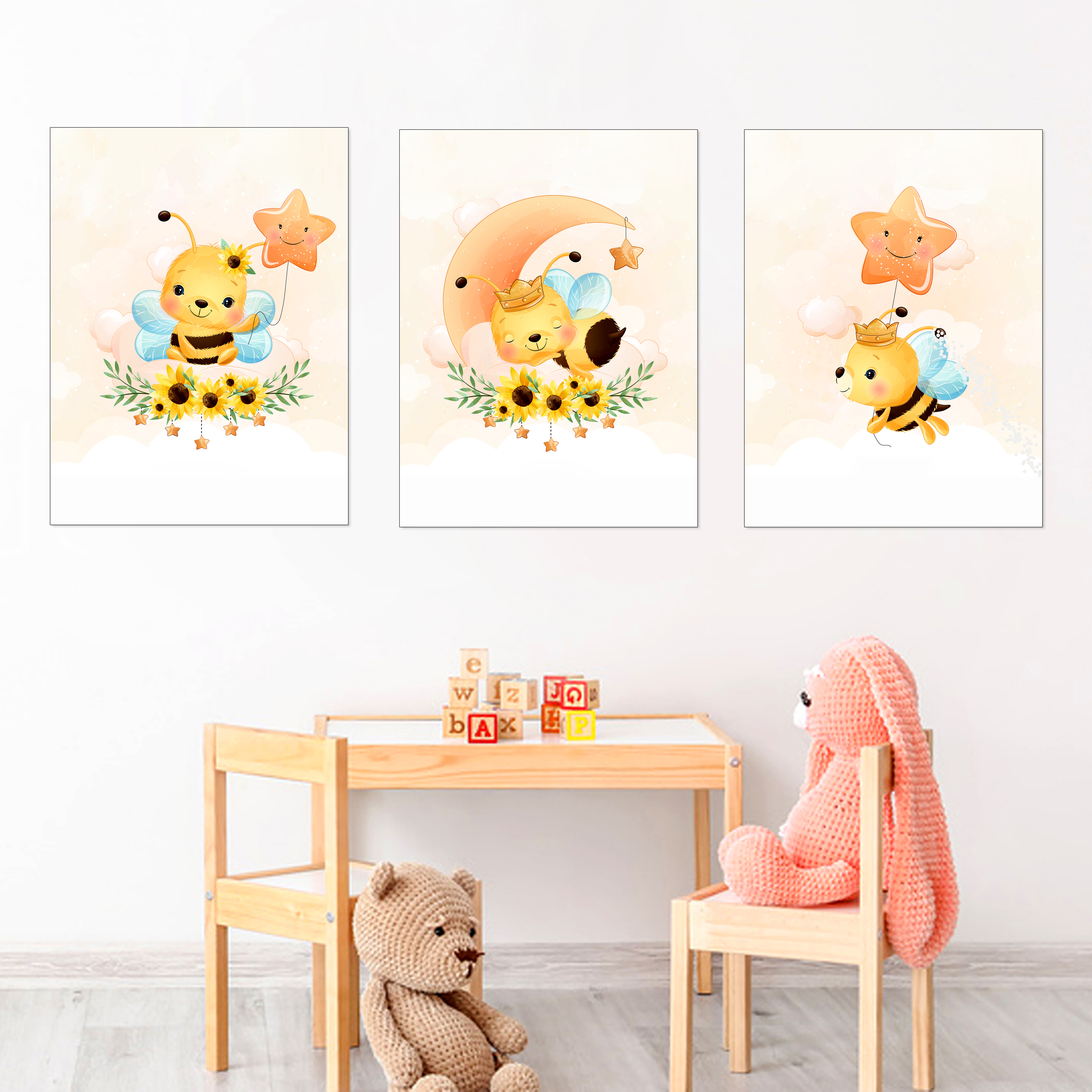 تابلو شاسی کودک آلباتروس مدل زنبور کد TAK002 مجموعه 3 عددی