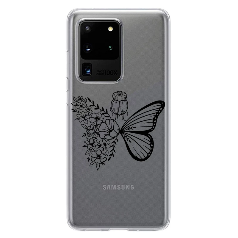 کاور مگافون طرح دختر پروانه ای مدل C53-B مناسب برای گوشی موبایل سامسونگ Galaxy S20 Ultra