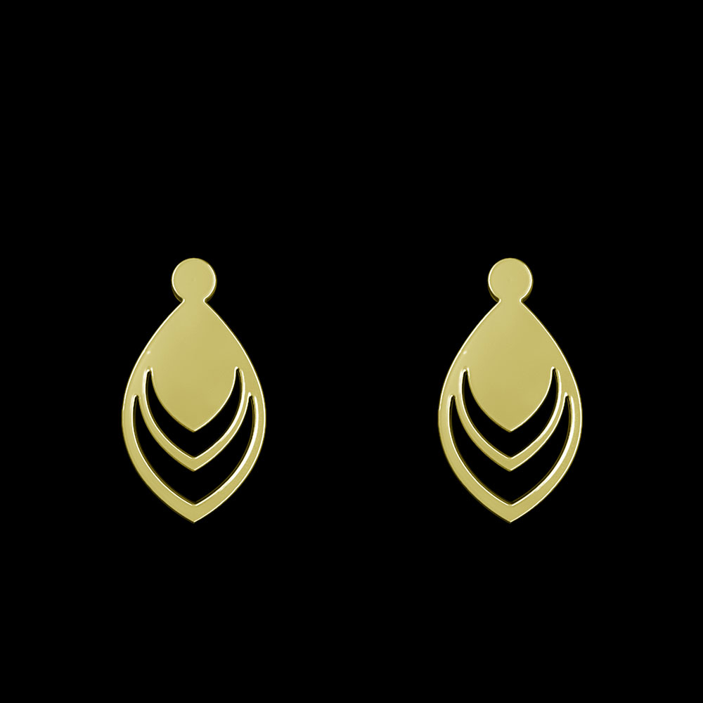 گوشواره طلا 18 عیار زنانه مدوپد مدل اشک کد GA1-10087