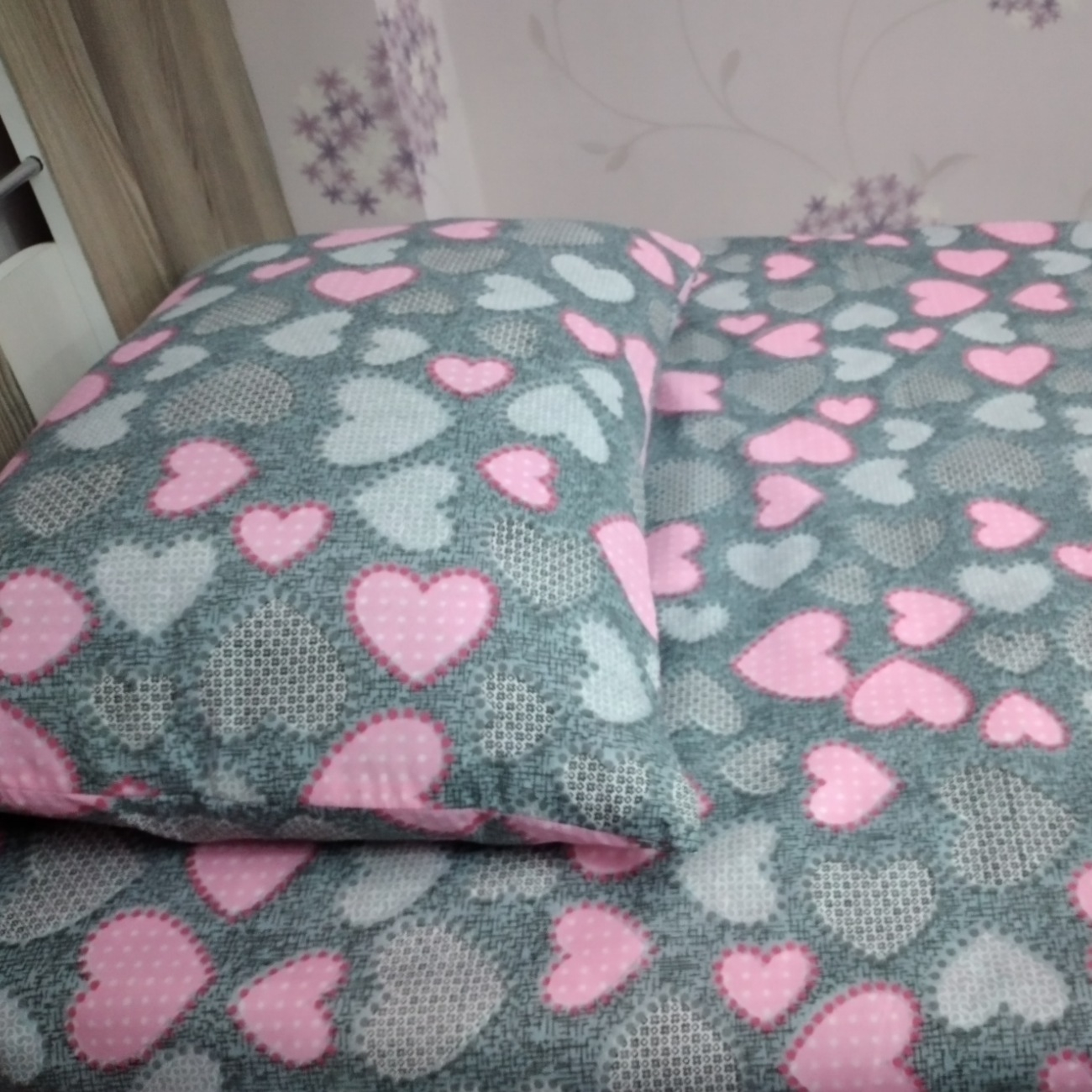 سرویس ملحفه مدل قلب gh 69 یک نفره ۲ تکه