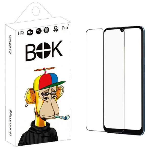 محافظ صفحه نمایش شیشه ای بوک مدل Transparent Plus مناسب برای گوشی موبایل سامسونگ Galaxy A20 / A30s / A50