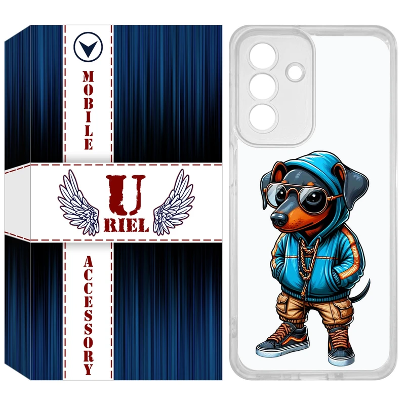 کاور یوریل مدل Clear کد 49 طرح سگ مناسب برای گوشی موبایل سامسونگ Galaxy A36
