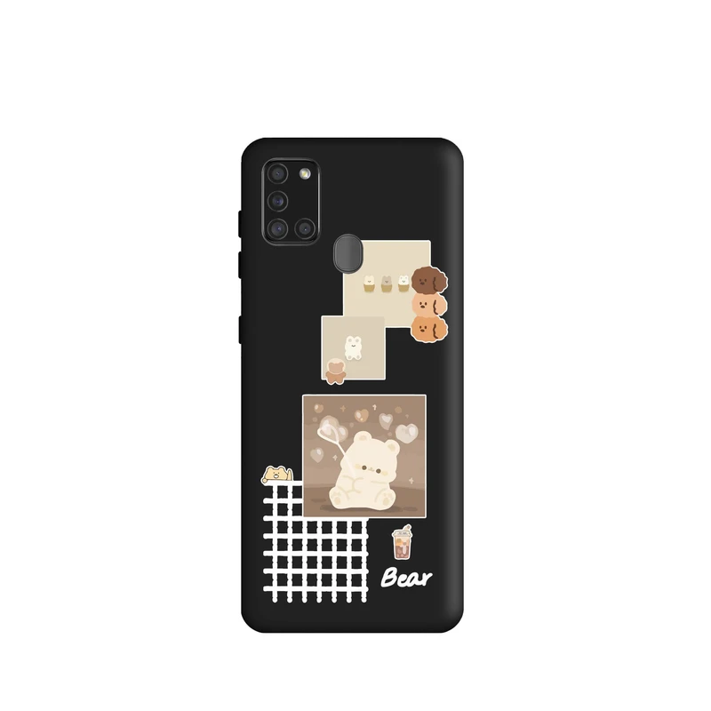 کاور قاب گوشی طرح قاب عکس خرس دخترونه کد k230 مناسب برای گوشی موبایل سامسونگ Galaxy A21s