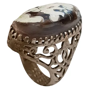 انگشتر نقره مردانه مدل عقیق حجرالمعالجات AHM2013