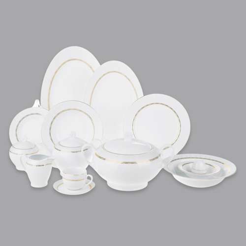 سرویس غذاخوری 102 پارچه 12 نفر چینی زرین ایران مدل Hadiye سری ایتالیا اف درجه یک