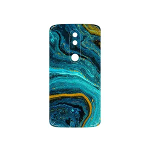 MAHOOT Turquoise marblewith golden streaks Cover Sticker for Motorola Moto X Force