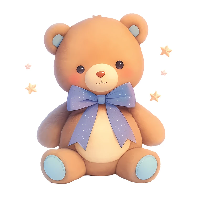 استیکر پارچه و لباس پاد آفرین مدل کارتونی خرس تدی کیوت بامزه کد S6006