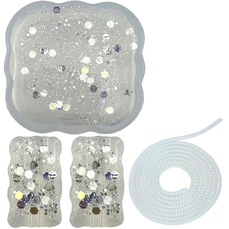 محافظ کابل مدل Glitter به همراه محافظ شارژ دیواری مجموعه 4 عددی
