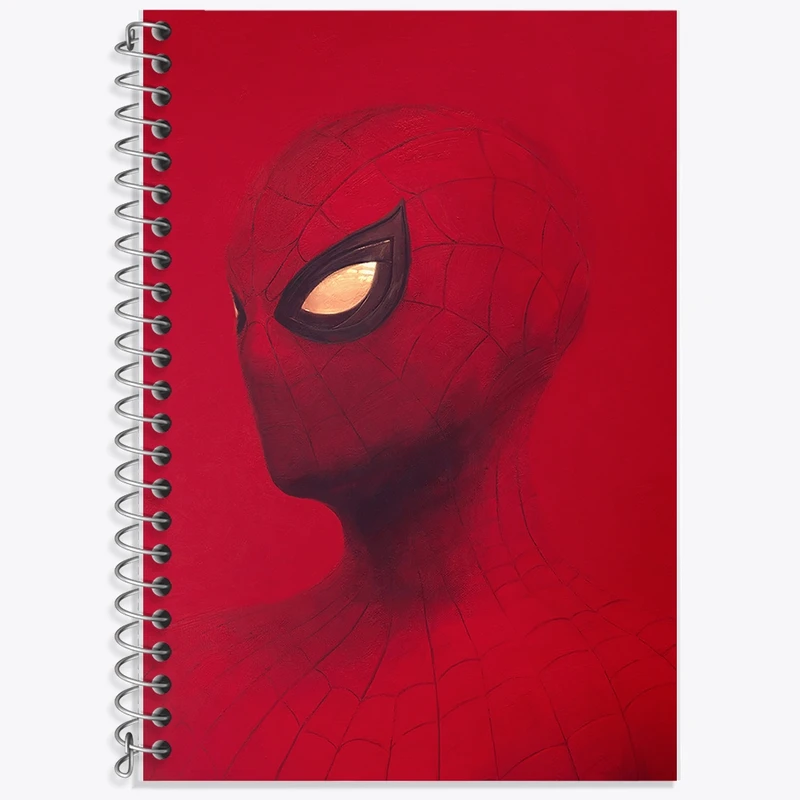 دفتر زبان 50 برگ خندالو مدل دو خط طرح مرد عنکبوتی کد F208