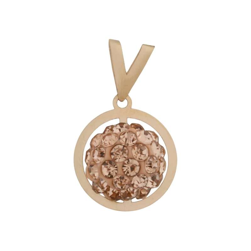 آویز گردنبند طلا 18 عیار زنانه دوست خوب طرح سواروسکی مدل DK0758