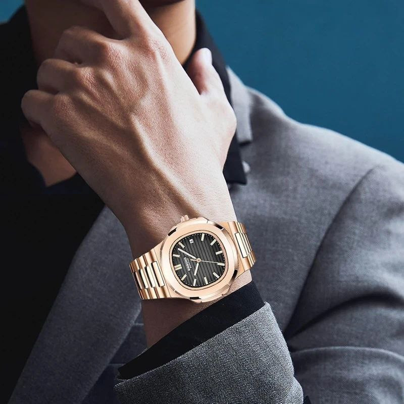 ساعت مچی عقربه‌ای مردانه کوارتز بین باند مدل کلاسیک