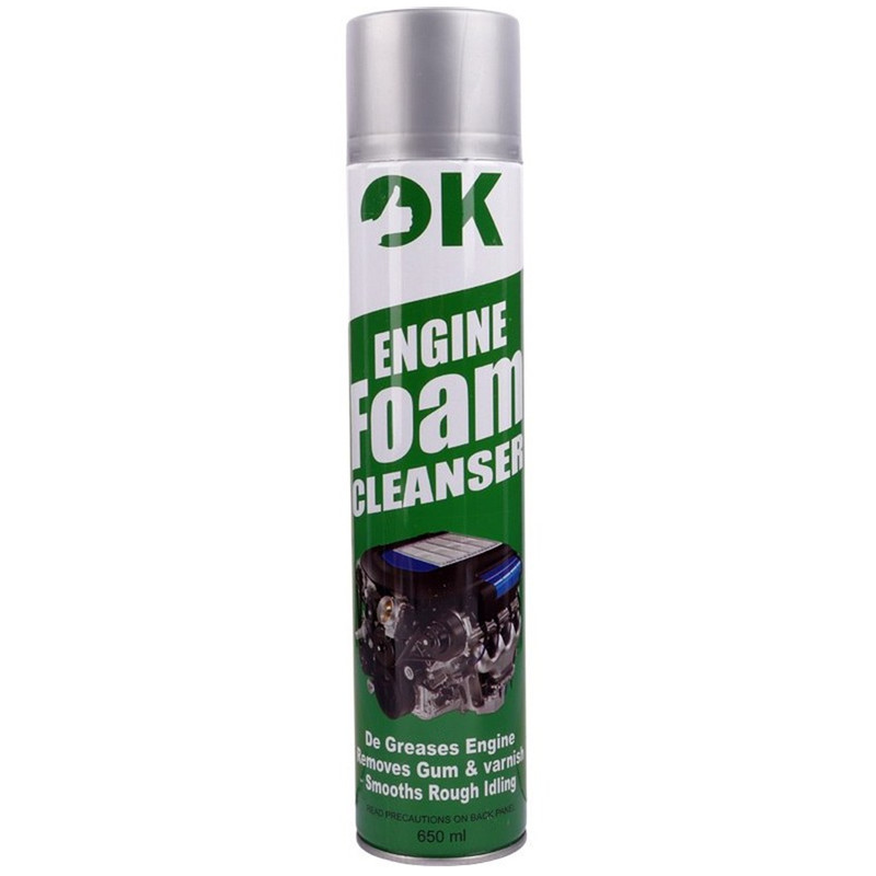 اسپری فوم تمیز کننده موتورخودرو اوکی مدل Foam Cleanser حجم 650 میلی لیتر