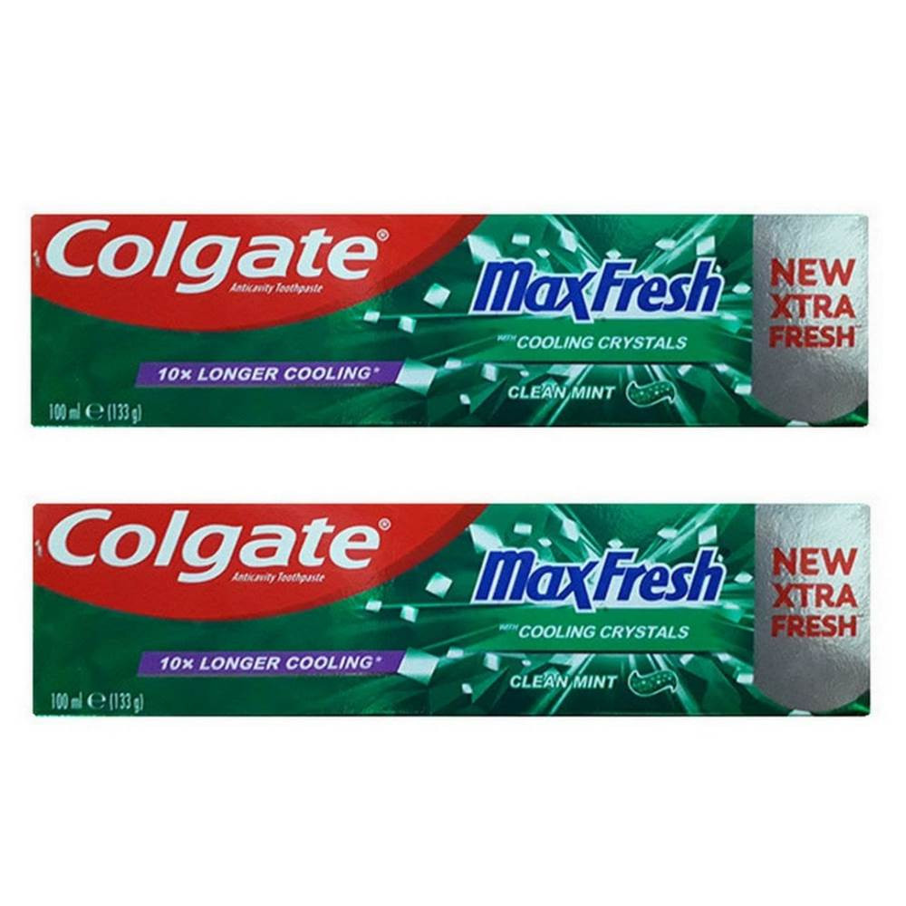 خمیر دندان کلگیت مدل Max Fresh Clean Mint حجم 100 میلی لیتر مجموعه 2 عددی خمیر دندان کلگیت مدل Max Fresh Clean Mint حجم 100 میلی لیتر مجموعه 2 عددی