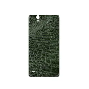 MAHOOT Green-Crocodile-Leather Cover Sticker for Sony Xperia C4