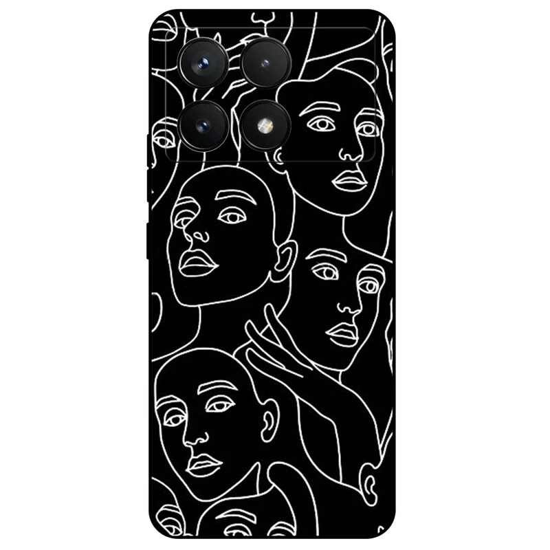 کاور مگافون طرح دخترانه مدل 7762 مناسب برای گوشی موبایل شیائومی Poco X6 Pro  