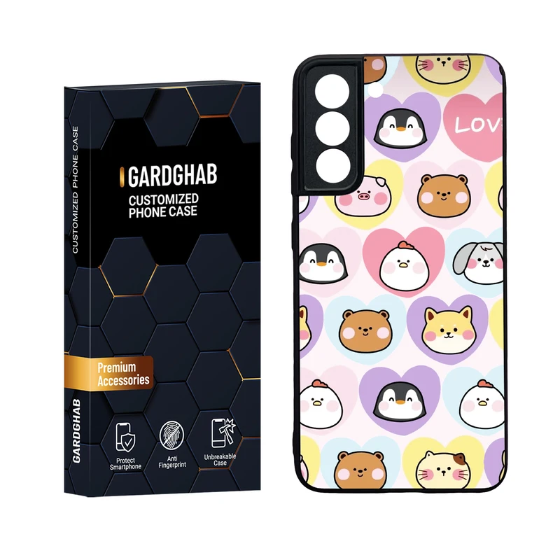  کاور گارد قاب مدل دور ژله ای پشت گلس فانتزی مناسب برای گوشی موبایل سامسونگ Galaxy S21 FE