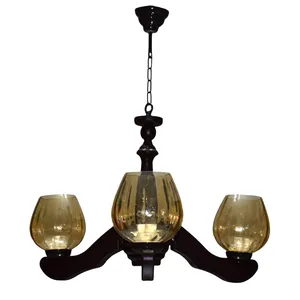  لوستر سه شعله چشمه نور کد G714/3-BR