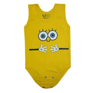 بادی نوزادی مدل باب اسفنجی رنگ زرد