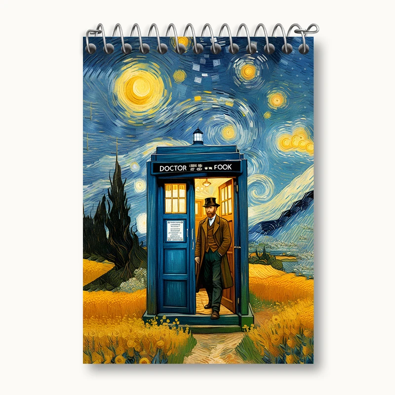 دفتر یادداشت 50 برگ خندالو طرح ونسان ونگوگ کد N5847