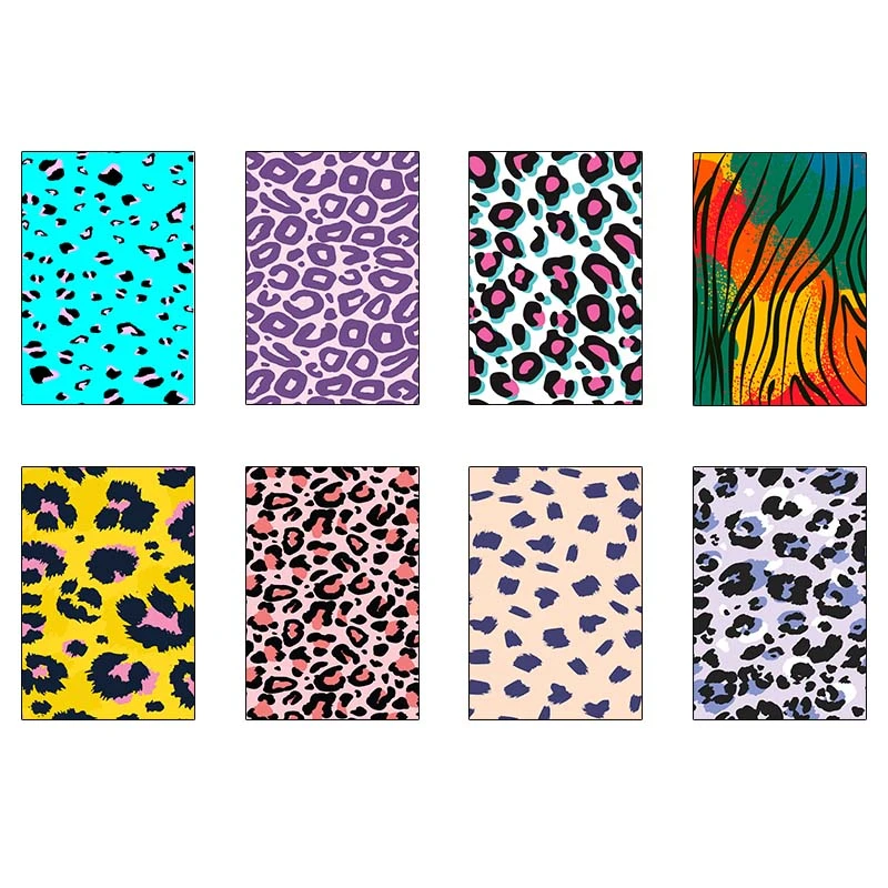 پوستر کارنيکا طرح پترن پوست Animal Pattern کد 82768 مجموعه 8 عددی