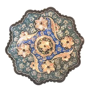 بشقاب قلمزنی لوح هنر طرح الماس تراش کد 1327