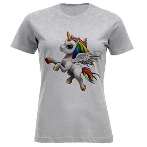 تی شرت آستین کوتاه زنانه مدل اسب تکشاخ A25