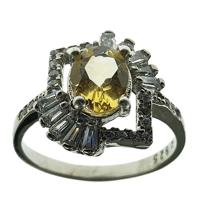 انگشتر نقره زنانه سلین کالا مدل سیترین کد 38