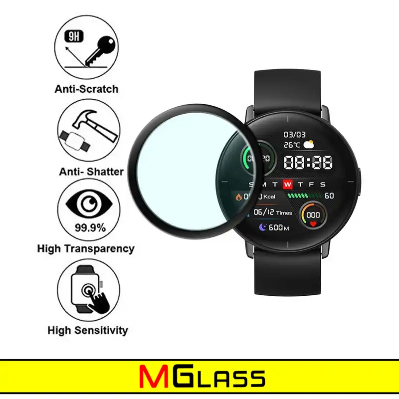 محافظ صفحه نمایش نانو ام‌گلس مدل Pmma-MG مناسب برای ساعت هوشمند سامسونگ Galaxy Watch 4 Classic 46mm بسته سه عددی